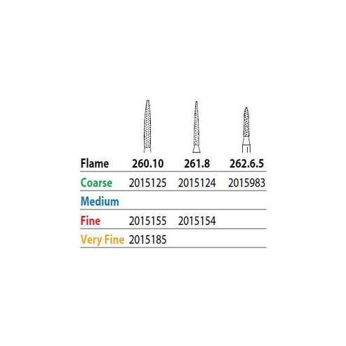Premier Dental 2015185 Two Striper Friction Grip FG #260.10VF Very Fine Flame Shaped Diamond Burs 5/Pk Premier Dental 2015185 Two Striper Friction Grip FG #260.10VF Very Fine Flame Shaped Diamond Burs 5/Pk